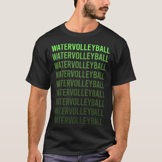 グリーン グラデーション ウォーターバレーボール Tシャツ (正面)