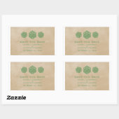 グリーン グランジ D20 ダイス ゲーマー セーブ・ザ・デート ステッカー (シート)