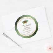 グリーン グリッター ゴールド & ホワイト ラベル レディバグ (封筒)