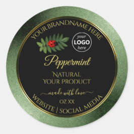 グリーン グリッター ブラック プロダクト ラベル レディバグ ロゴ