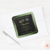 グリーン グリッター ブラック プロダクト ラベル レディバグ ロゴ (封筒)