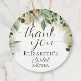 グリーン・グリーン・ゴールドのスクリプト・カリグラフィー　ありがとうございます フェイバータグ