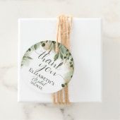 グリーン・グリーン・ゴールドのスクリプト・カリグラフィー　ありがとうございます フェイバータグ (インサイチュ)