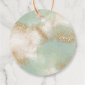 グリーン・グリーン・ゴールドのスクリプト・カリグラフィー　ありがとうございます フェイバータグ (裏面)