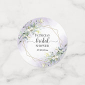 グリーン グリーン 水彩 パープル ブライダル シャワー コンフェッティ (スモール正面)