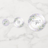 グリーン グリーン 水彩 紫のブライズシャワー コンフェッティ (裏面)