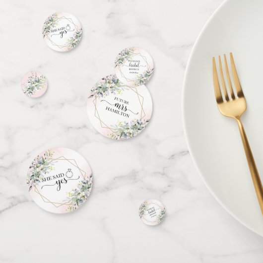 グリーン グリーン 水彩 結婚前お祝い パーティーの飾り付け コンフェッティ (グループ)