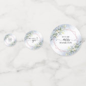 グリーン グリーン 水彩 結婚前お祝い パーティーの飾り付け コンフェッティ (正面)