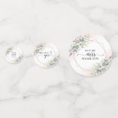 グリーン グリーン 水彩 結婚前お祝い パーティー コンフェッティ (正面)