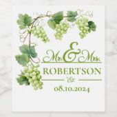 グリーン グレープ ワイン ワインラベル (シングルラベル)