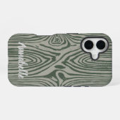 グリーン グレー iPhone 16 カバー (裏面横)