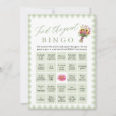 グリーン ゲストビンゴ ブライダルシャワーゲーム 招待状 (正面)