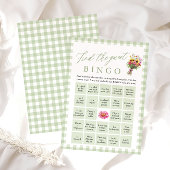 グリーン ゲストビンゴ ブライダルシャワーゲーム 招待状