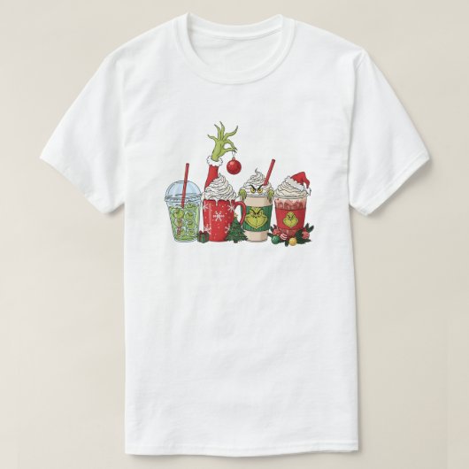 グリーン コーヒー ドリンク Tシャツ (デザイン正面)