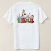 グリーン コーヒー ドリンク Tシャツ (デザイン裏面)