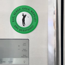 グリーン・ゴルフを愛する人のためのEat Sleep Golf Repeat Round マグネット