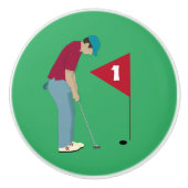 グリーン・ゴルファー・パッティング・ボール セラミックノブ (正面)