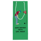 グリーン・ゴルファー・パッティング・ボール ワインギフトバッグ (裏面)