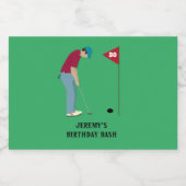 グリーン・ゴルファー・パッティング リキュールボトルラベル (シングルラベル)