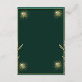 グリーン&ゴールドのイスラム教封筒カード エンクロージャーカード (裏面)