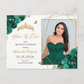 グリーン＆ゴールドのティアラ キンセアニエラの写真ポストカード ポストカード (正面)