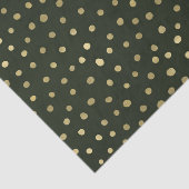 グリーン＆ゴールドの雪のホリデーパーティーの祭典 薄葉紙 (詳細)