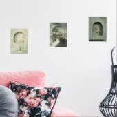 グリーン&ゴールドフォイルミニマリストウォールアート (リビング)