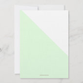 グリーン ゴールド クロス 洗礼 1歳 誕生日 招待状 (裏面)