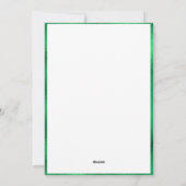 グリーン&ゴールド グリッター クローバー フォト セント パトリックの日 シーズンカード (裏面)