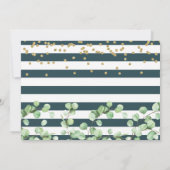 グリーン ゴールド グリッター 初領聖体礼拝 招待状 (裏面)