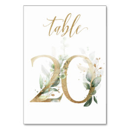 グリーン ゴールド リーフ テーブル20 テーブルナンバー