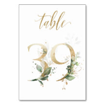 グリーン ゴールド リーフ テーブル 39, テーブル ナンバー