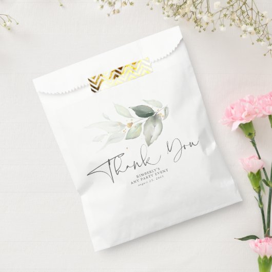 グリーン ゴールド リーフ 上品 サンクス フェイバーバッグ (封をした状態)