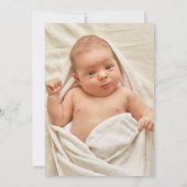 グリーン ゴールド 洗礼 誕生写真 招待状 (裏面)