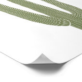 グリーン サグアロ カクタス 南西部スタイルの庭園装飾 ポスター (角)