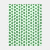グリーン サッカー ボール テクスチャ パターン フリースブランケット (正面)