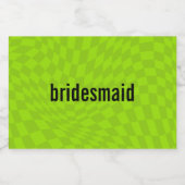 グリーン サマー ブライズメイド パーティー 誘い状 スパークリングワインラベル (シングルラベル)