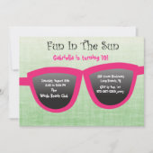 グリーン·サングラス誕生日パーティーの招待 招待状 (正面)