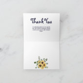 グリーン サンシャイン ユーカリ ストリング ライト ウェディング サンキューカード (内部)