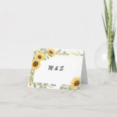 グリーン サンシャイン ユーカリ ストリング ライト ウェディング サンキューカード (裏面)