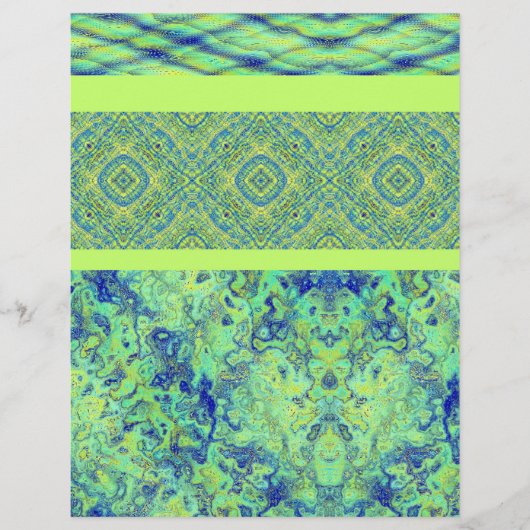 グリーン サンプラー バルク スクラップブック ペーパー ページ (正面)