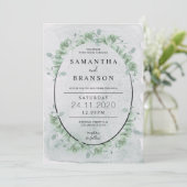 グリーン サークル リース ユーカリ ボタニカル 招待状 (スタンド正面)