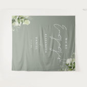 グリーン シェイキ グリーン 婚約パーティー 背景 タペストリー (正面(横))