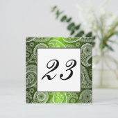 グリーン シマー ホワイトレース ペイズリー テーブルナンバー (スタンド正面)