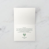 グリーン シャムロック セントパトリックデーの花嫁シャワー サンキューカード (内部)