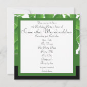 グリーン·シャムロック·フォト·sweet sixteen 招待状 (裏面)