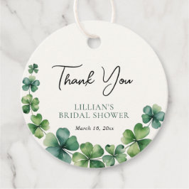 グリーン シャムロック ブライダル シャワーのお礼 フェイバータグ