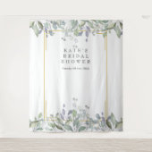 グリーン シリカ ブライダル シャワー フォト ブース バックドロップ タペストリー (正面)