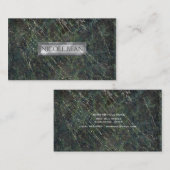グリーン&シルバーアーミー迷彩柄スパークルシエレガントック 名刺 (正面/裏面)