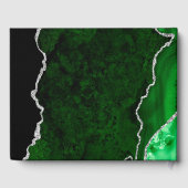 グリーン&シルバーグリッターアゲ結婚ート ゲストブック (裏面)